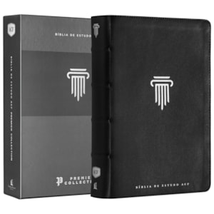 Segunda imagem do produto Bíblia De Estudo | ACF | Leitura Perfeita | Capa Luxo Preto Couro Legítimo | Com comentários da King James Study Bible