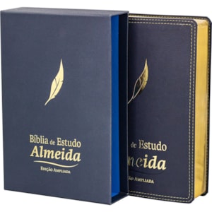 Segunda imagem do produto Bíblia de Estudo Almeida | NAA | Capa Luxo Azul
