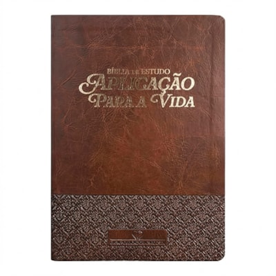 Bíblia de Estudo Aplicação Para Vida | ARC | Full Color | Capa PU Luxo Marrom