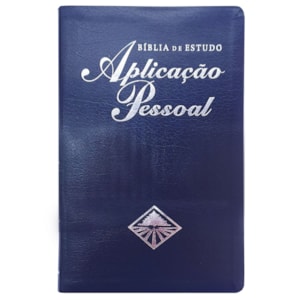 Bíblia de Estudo Aplicação Pessoal Grande | Letra Normal ARC | Azul e Prata