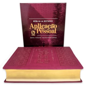 Segunda imagem do produto Bíblia de Estudo Aplicação Pessoal | NVT | Letra Grande | Luxo Vinho