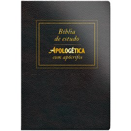 Bíblia de Estudo| Apologética com Apócrifos | Capa Luxo Preta