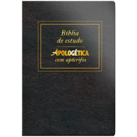 Bíblia de Estudo| Apologética com Apócrifos | Capa Luxo Preta