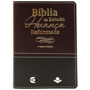Segunda imagem do produto Bíblia de Estudo | ARA | Herança Reformada | Preta e Vinho
