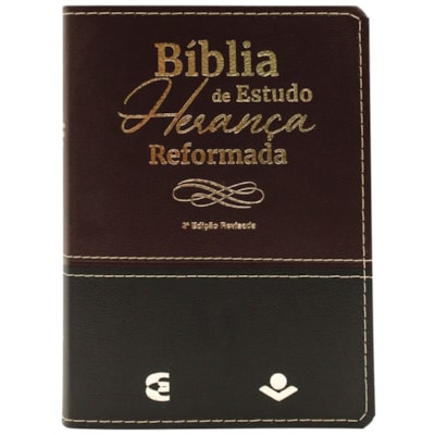 Segunda imagem do produto Bíblia de Estudo | ARA | Herança Reformada | Preta e Vinho