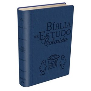 Bíblia de Estudo Colorida | Letra Grande | NVI | Capa Azul
