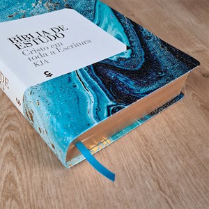 Bíblia de Estudo Cristo em Toda a Escritura | KJA | Azul