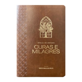 Bíblia de Estudo Cura e Milagres | KJA | Capa Luxo Nobre Marrom