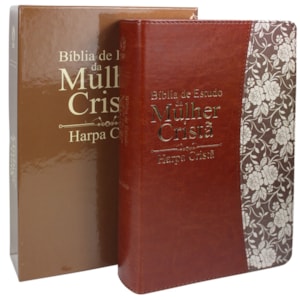 Segunda imagem do produto Bíblia de Estudo da Mulher Cristã com Harpa | Letra Normal | ARC | Marrom