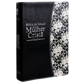 Bíblia de Estudo da Mulher Cristã | Letra Grande | ARC | Couro Preta