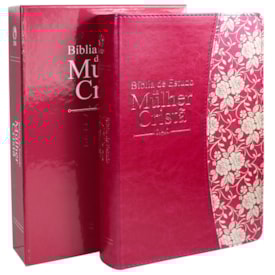 Segunda imagem do produto Bíblia de Estudo da Mulher Cristã | Letra Normal | ARC | Couro Pink