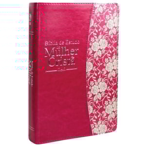 Bíblia de Estudo da Mulher Cristã | Letra Normal | ARC | Couro Pink