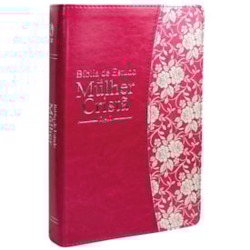 Bíblia de Estudo da Mulher Cristã | Letra Normal | ARC | Couro Pink