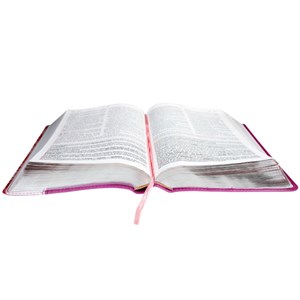 Bíblia de Estudo da Mulher Cristã | Letra Normal | ARC | Couro Rosa