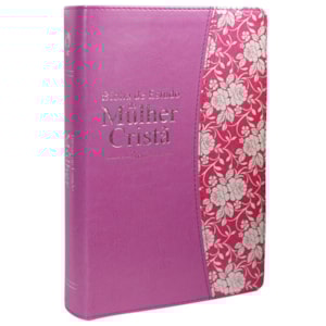 Bíblia de Estudo da Mulher Cristã | Letra Normal | ARC | Couro Rosa