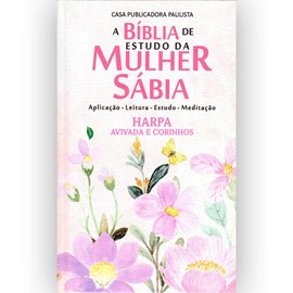 Bíblia de Estudo da Mulher Sábia | ARC | Harpa Avivada | Capa Dura Jardim Aquarela
