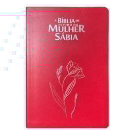 Bíblia de Estudo da Mulher Sábia | ARC | Harpa Avivada | Capa Magnólia Vermelha