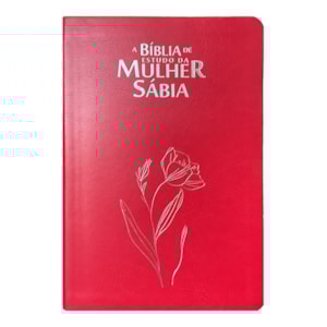 Bíblia de Estudo da Mulher Sábia | ARC | Harpa Avivada | Capa Magnólia Vermelha