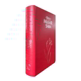 Segunda imagem do produto Bíblia de Estudo da Mulher Sábia | ARC | Harpa Avivada | Capa Magnólia Vermelha