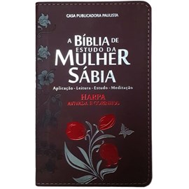 Bíblia de Estudo da Mulher Sábia | ARC | Harpa Avivada | Capa Rosas Bordô