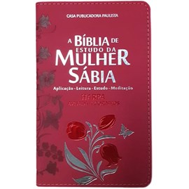 Bíblia de Estudo da Mulher Sábia | ARC | Harpa Avivada | Capa Rosas Vermelha