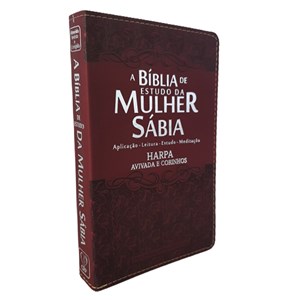 Bíblia de Estudo da Mulher Sábia | ARC | Letra Grande | Capa Luxo Ramalhete Bordo
