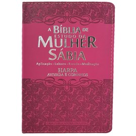 Bíblia de Estudo da Mulher Sábia | ARC | Letra Grande | Capa Luxo Ramalhete Pink