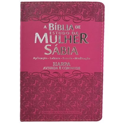 Bíblia de Estudo da Mulher Sábia | ARC | Letra Grande | Capa Luxo Ramalhete Pink