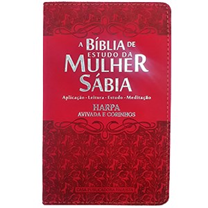 Bíblia de Estudo da Mulher Sábia | ARC | Letra Grande | Capa Luxo Ramalhete Vermelha