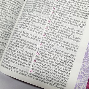 Bíblia de Estudo da Mulher Sábia | ARC | Letra Grande | Capa PU Luxo Ramalhete Lilás