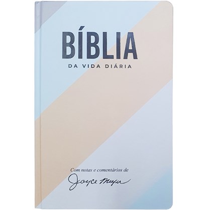 Bíblia de Estudo da Vida Diária Joyce Meyer Listrada Azul | NVI | Letra Grande | Capa Dura
