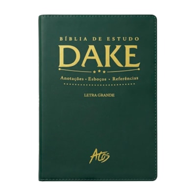 Bíblia de Estudo Dake | ACC | Letra Grande | Capa Luxo Verde