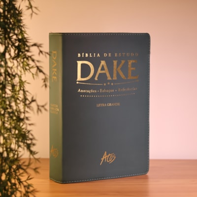 Segunda imagem do produto Bíblia de Estudo Dake | ACC | Letra Grande | Capa Luxo Verde