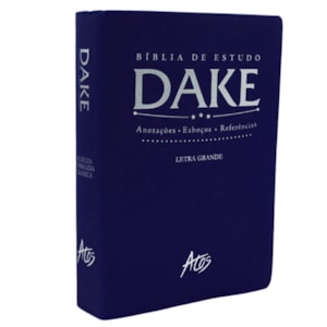 Bíblia de Estudo Dake | Capa Luxo | ACC | Letra Grande | Azul
