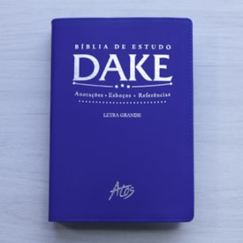Segunda imagem do produto Bíblia de Estudo Dake |  Capa Luxo | ACC |  Letra Grande | Azul