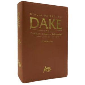 Bíblia de Estudo Dake | Letra Grande | Capa Luxo Caramelo
