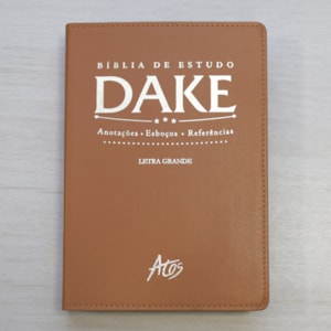 Segunda imagem do produto Bíblia de Estudo Dake | Letra Grande | Capa Luxo Caramelo
