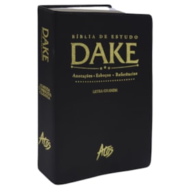 Bíblia de Estudo Dake | Letra Grande | Capa Luxo Preta