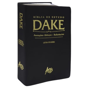 Bíblia de Estudo Dake | Letra Grande | Capa Luxo Preta