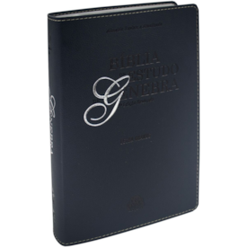 Bíblia de Estudo de Genebra | Letra Grande | ARA | Capa Luxo Azul Escuro