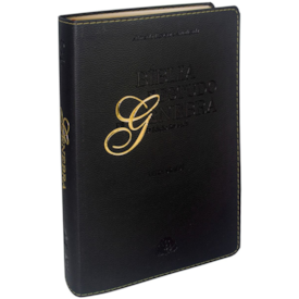 Bíblia de Estudo de Genebra | Letra Grande | ARA | Capa Luxo Preta