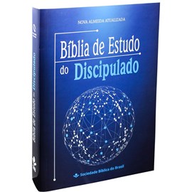 Bíblia de Estudo do Discipulado | NAA | Capa Brochura Azul