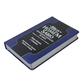 Segunda imagem do produto Bíblia de Estudo do Homem Sábio | ARC | Letra Gigante | C/ Harpa e Corinhos | Capa Luxo Azul e Preto
