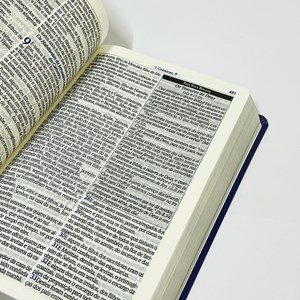 Bíblia de Estudo do Homem Sábio | ARC | Letra Gigante | C/ Harpa e Corinhos | Capa Luxo Preto e Azul