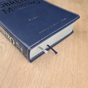 Bíblia De Estudo Do Obreiro e do Ministro Pentecostal | ARC | Letra Normal | Harpa Avivada e Corinhos | Capa Luxo Azul