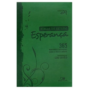 Bíblia de Estudo Esperança | A21 | Letra Normal | Capa Verde