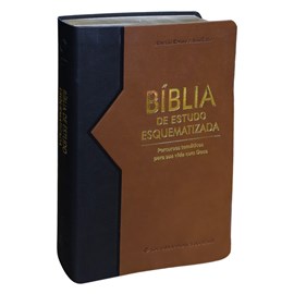 Bíblia de Estudo Esquematizada | ARA | Letra Normal | Capa Luxo Marrom