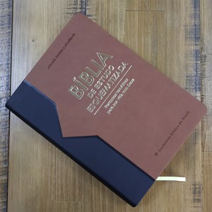 Bíblia de Estudo Esquematizada | ARC | Letra Normal | Capa Luxo Marrom