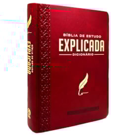 Bíblia de Estudo Explicada | ARC | Letra Média | Luxo Vinho