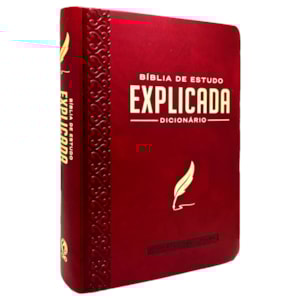 Bíblia de Estudo Explicada | ARC | Letra Média | Luxo Vinho